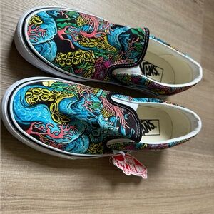 limited edition vans slip on sea monster NEW